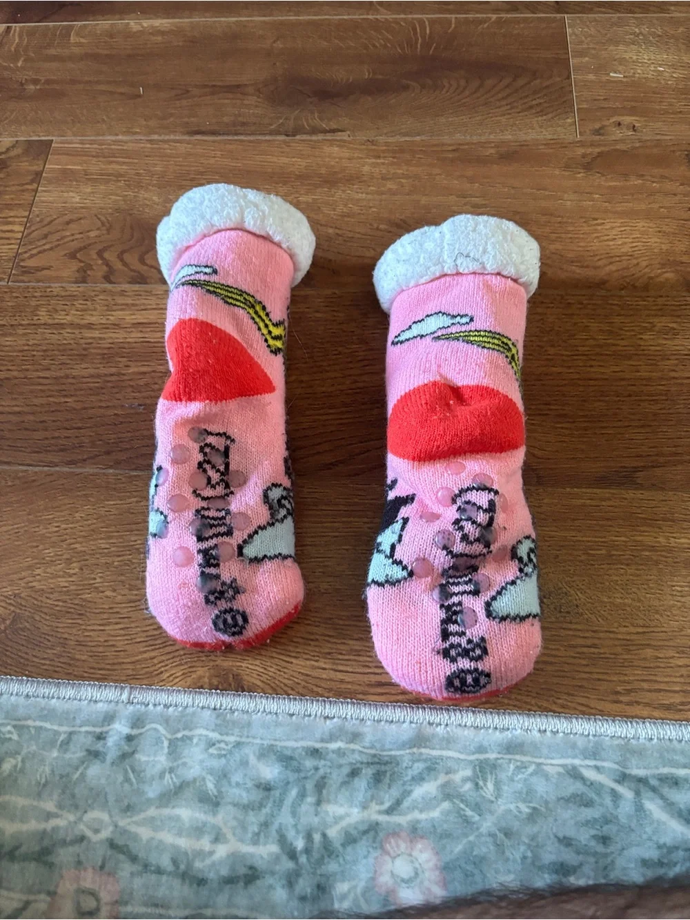 Kids Pink Wonder Girl Cozy Slipper Socks